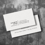 Carte De Visite Minimaliste texture élégante en blanc pour avocat<br><div class="desc">Modèle de carte de visite simple et élégant pour consultant,  avocat en droit. Parfait pour tous ceux qui aiment le design minimaliste et unique.</div>
