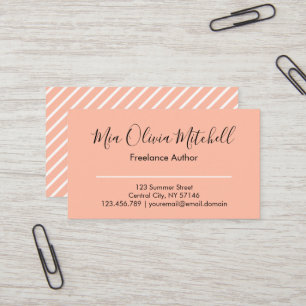 Carte de visite minimaliste Trend Color Soft Peach