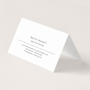 Carte De Visite Minimaliste Unique Classique Simple Noir Blanc