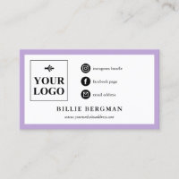 Minimaliste violet noir médias sociaux Votre logo