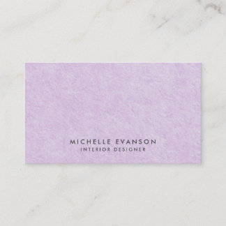 Carte De Visite Minimaliste violet violet violet Élégant professio