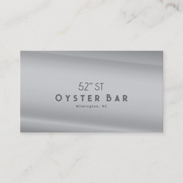 Carte De Visite Minimalistic Deco Style | Silver Pearl (Devant)