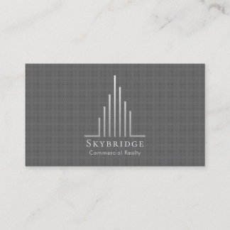 Carte De Visite Minimalistic Real Estate Logo | Gray Pindots