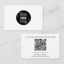 Minimisez votre logo ici Code QR noir et blanc