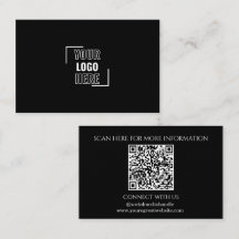 Minimisez votre logo ici Code QR noir et blanc