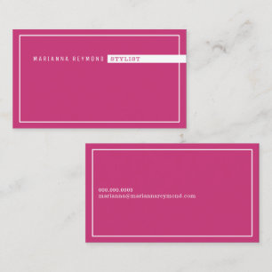 Carte De Visite minimum basic, stylist fuchsia pink