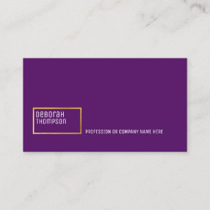 Carte De Visite minimum élégant luxe purple