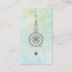 Carte De Visite *~* Mint Aqua Reiki Energie Guérison Nirvana