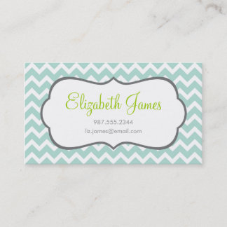 Carte De Visite Mint Chevron