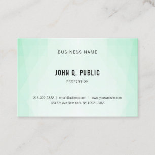 Carte De Visite Mint Green Professionnel moderne simple