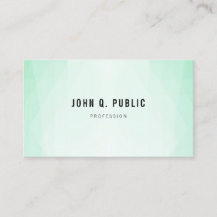 Carte De Visite Mint Green tendance Moderne Simple Modèle