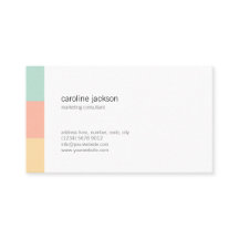 Mint yellow white elegant feminine minimal card