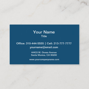 Carte De Visite Minuit Indigo Solid Color