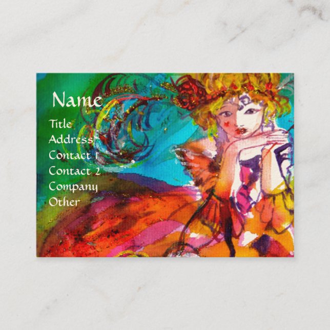 Carte De Visite MIRANDOLINA / Mode, Théâtre, Concepteur de costume (Devant)