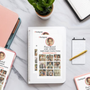 Carte De Visite Mise en page du profil de grille de l'insta