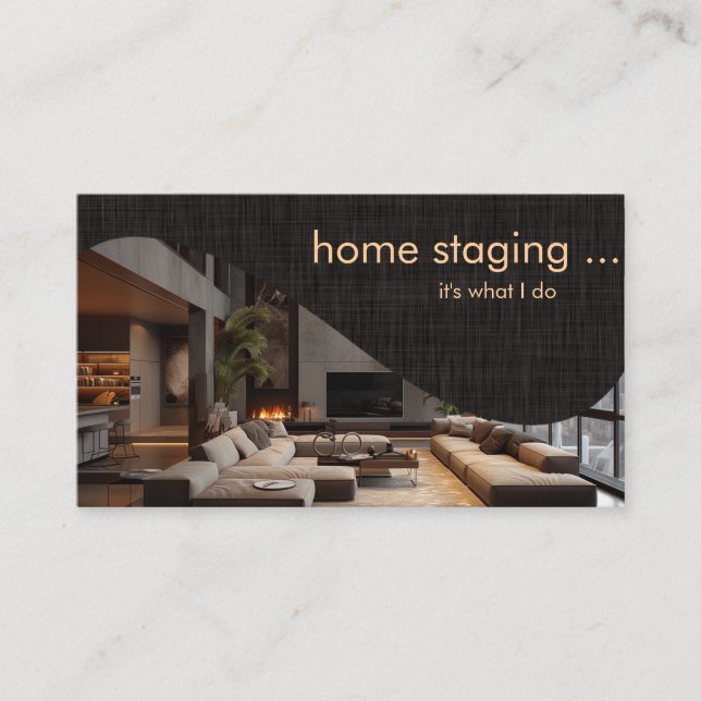 Carte De Visite Mise en scène de maison chic moderne (Devant)