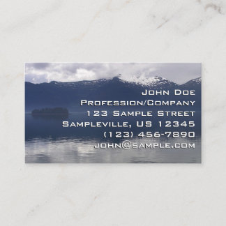 Carte De Visite Misty Alaskan Sea dans les tons bleu
