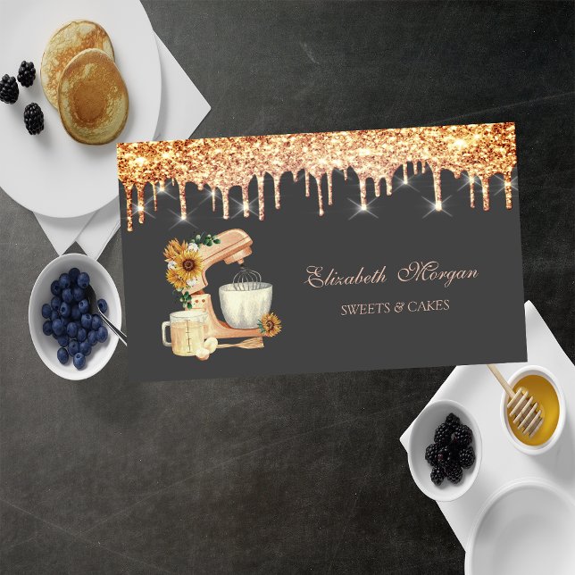 Carte De Visite Mixer Tournesols Chic Drivers Outils de boulangeri (Créateur téléchargé)