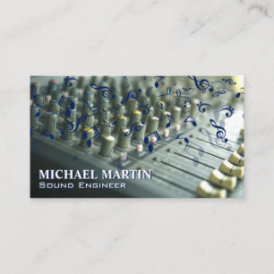 Carte De Visite Mixeur audio   Notes musicales