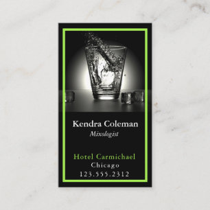 Carte De Visite Mixologiste moderne élégant personnalisé QR Code v