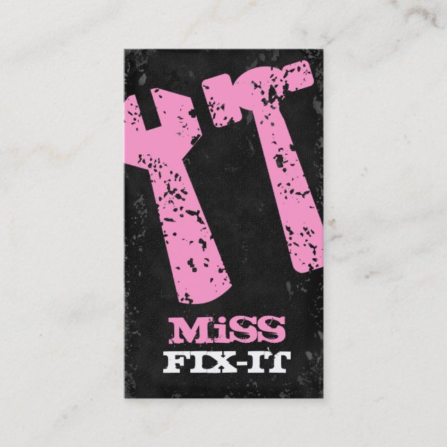 Carte De Visite Mlle Fix It Pink Concrete de CHROMATOGRAPHIE (Devant)