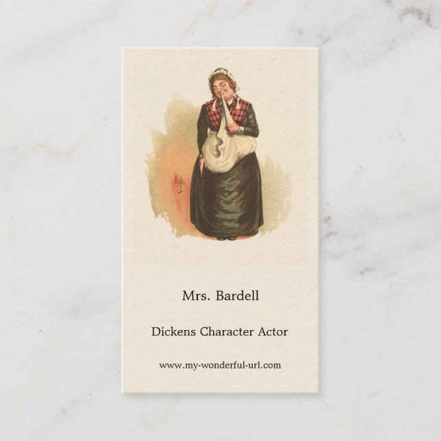 Carte De Visite Mme Bardell par Kyd - Dickens' The Pickwick Papers (Devant)