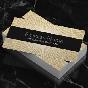 Carte De Visite Mobile Airbrush Spray Tans Modern Gold Rays Salon