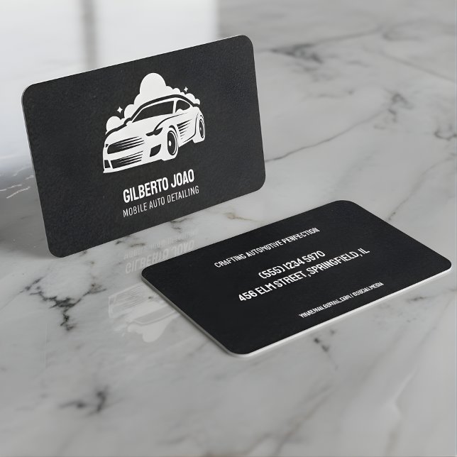 Carte De Visite 🧽 Mobile Car Detail Premium (Mobile Car Detailing Premium Business Cards)