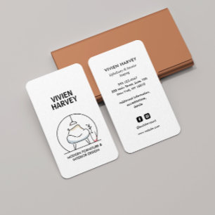 Carte De Visite Mobilier et décoration minimaliste Chic