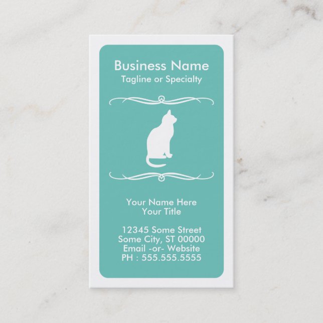 Carte De Visite mod cat (couleur personnalisable) (Devant)