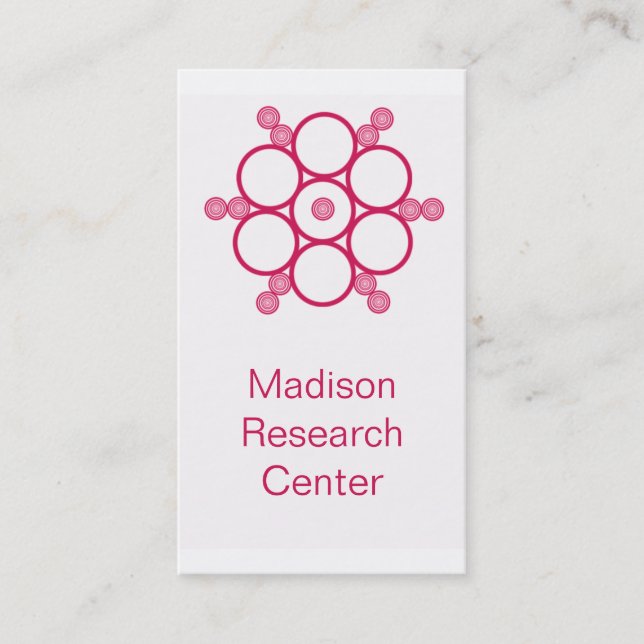 Carte de visite Mod Circles, Magenta (Devant)