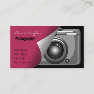 Carte De Visite mod rose Photoraphy, appareil-photo