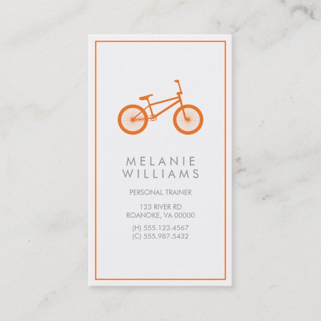 Carte De Visite Mod Tangerine Bicyclette (Devant)