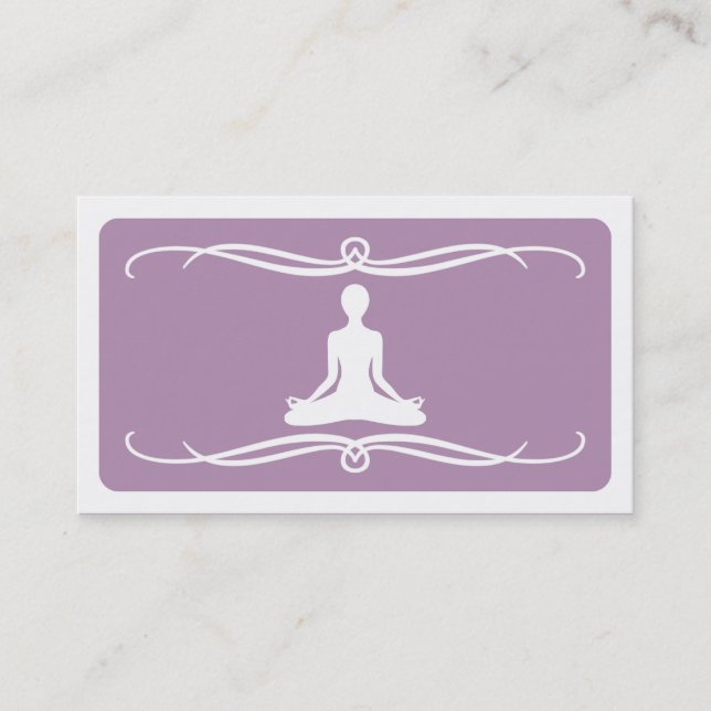Carte De Visite mod yoga (couleur personnalisable) (Devant)