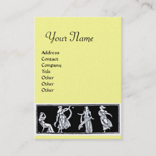 Carte De Visite MODE ANTIQUE  MONOGRAMME , métallisé or, jaune