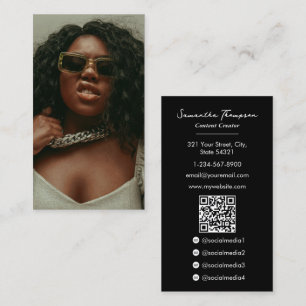 Carte De Visite Mode Beauté Blogger Contenu Créateur photo complèt