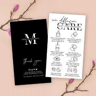 Carte De Visite Mode d'emploi moderne pour les Diffuseurs