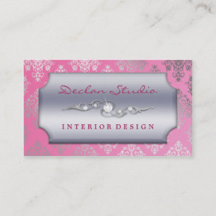Carte De Visite Mode/design d'intérieur se précipitants roses de