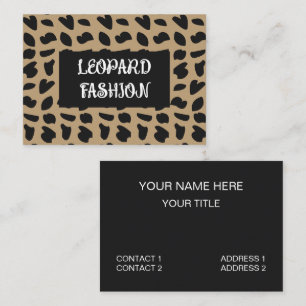 Carte De Visite Mode élégant léopard Motif léopard
