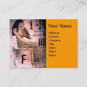 Carte De Visite MODE ET BEAUTÉ DE L'EGYPTE ANTIQUE MONOGRAM jaune