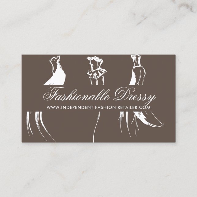 Carte De Visite Mode Mariage Dressy Mode Brown nuptiale (Devant)