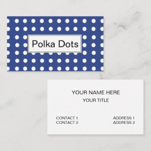 Carte De Visite Mode Points Bleus Blancs