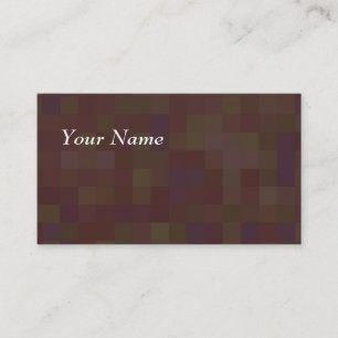Carte De Visite Modèle abstrait de brun et de vert