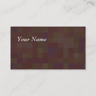 Carte De Visite Modèle abstrait de brun et de vert