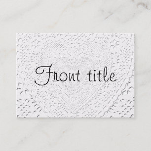 Carte De Visite Modèle Arrière - plan en dentelle blanche