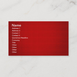 CARTE DE VISITE MODÈLE ARRIÈRE - PLAN MATRIX DI DE LA GRILLE ROUGE
