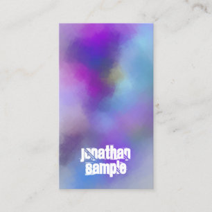 Carte De Visite Modèle Art Abstrait moderne Texte désorganisé