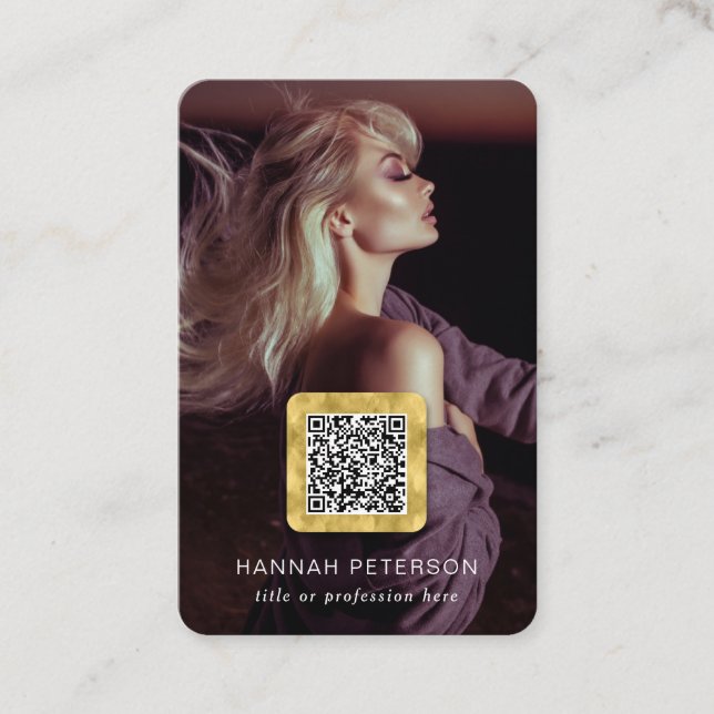 Carte De Visite Modèle artiste performance chanteur Photos code QR (Devant)