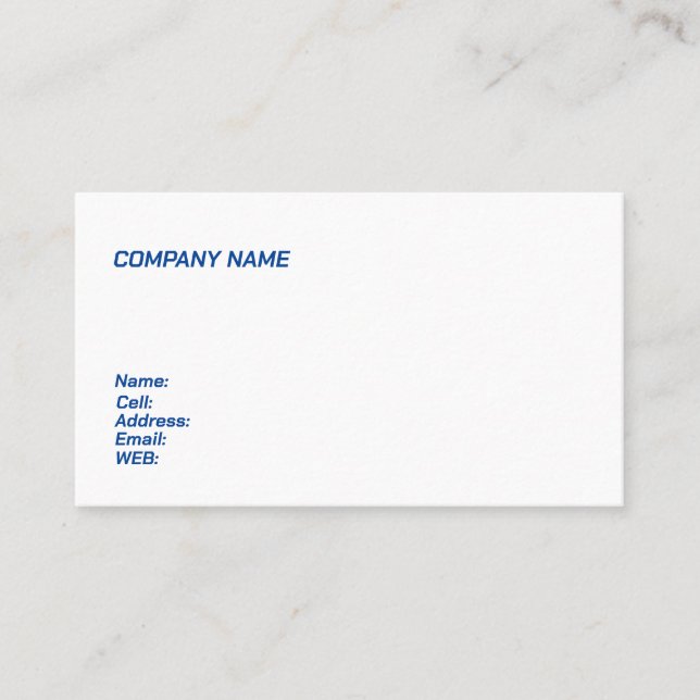 CARTE DE VISITE MODÈLE BASIC (Devant)