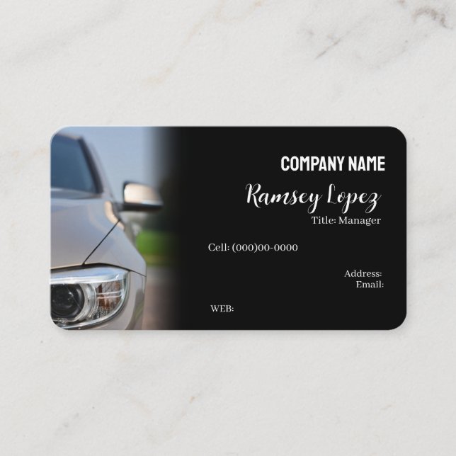 CARTE DE VISITE MODÈLE BASIC, vente (Devant)